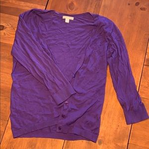 Purple cardigan